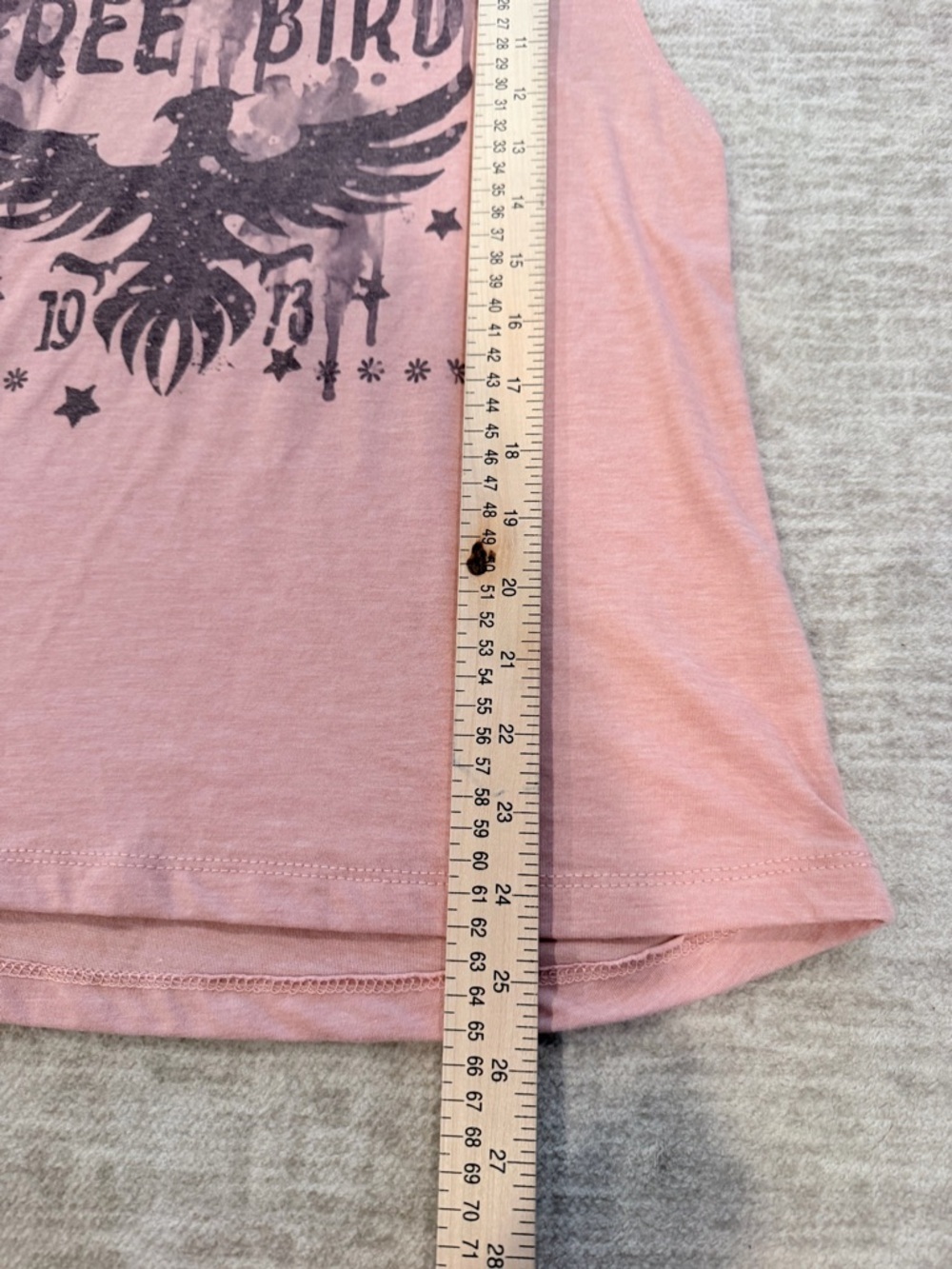 Next Level “Free Bird” Graphic Muscle Tank Top in Pink – Size Large - Picture 10 of 10